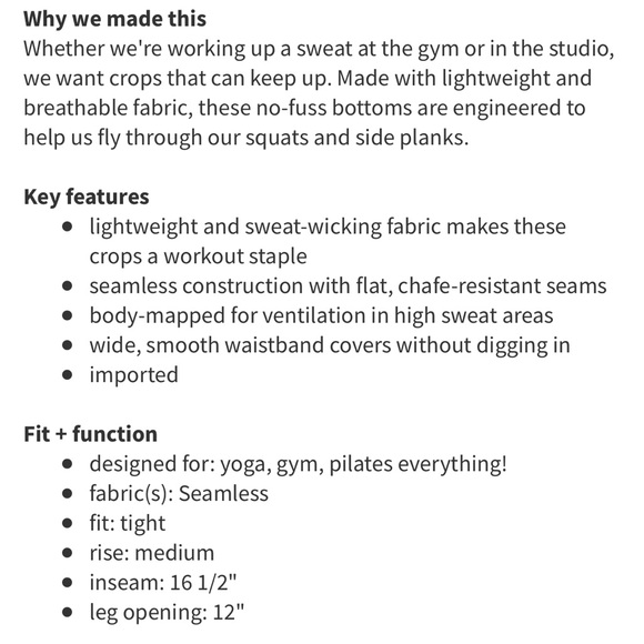 lululemon “In The Flow II” Seamless Crop, Size 2 - Picture 12 of 12